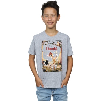 Vêtements Garçon T-shirts manches courtes Disney Bambi Retro Poster Gris