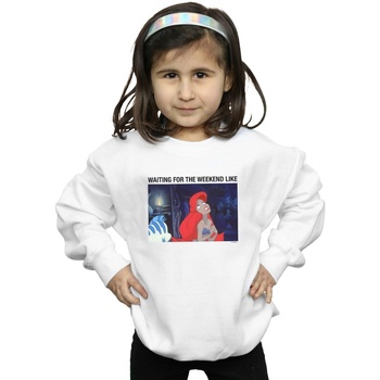 Vêtements Fille Sweats Disney The Little Mermaid Waiting For The Weekend Blanc