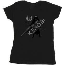 Vêtements Femme T-shirts manches longues Disney Obi-Wan Kenobi Jedi Knight Noir