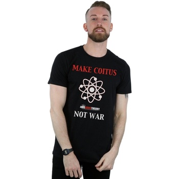 Vêtements Homme T-shirts manches longues The Big Bang Theory Make Coitus Not War Noir