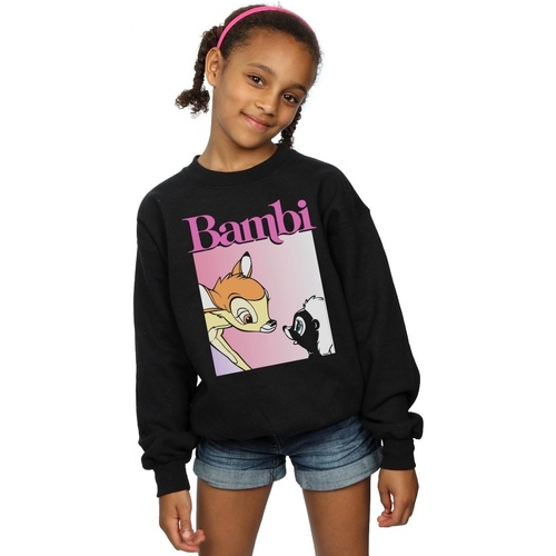 Vêtements Fille Sweats Disney Bambi Nice To Meet You Noir