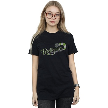 Vêtements Femme T-shirts manches longues Beetlejuice Sandworm Alt Logo Noir