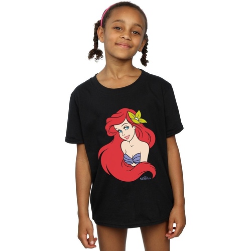 Vêtements Fille T-shirts manches longues Disney The Little Mermaid Close Up Noir