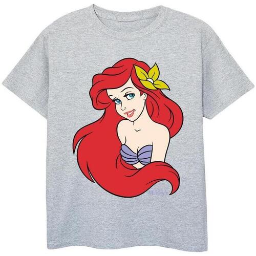 Vêtements Fille T-shirts manches longues Disney The Little Mermaid Close Up Gris