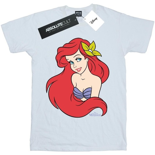 Vêtements Fille T-shirts manches longues Disney The Little Mermaid Close Up Blanc