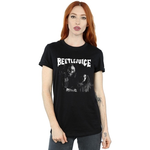 Vêtements Femme T-shirts manches longues Beetlejuice Monochrome Pair Noir