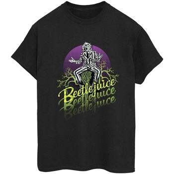 Vêtements Femme T-shirts manches longues Beetlejuice Purple Circle Noir