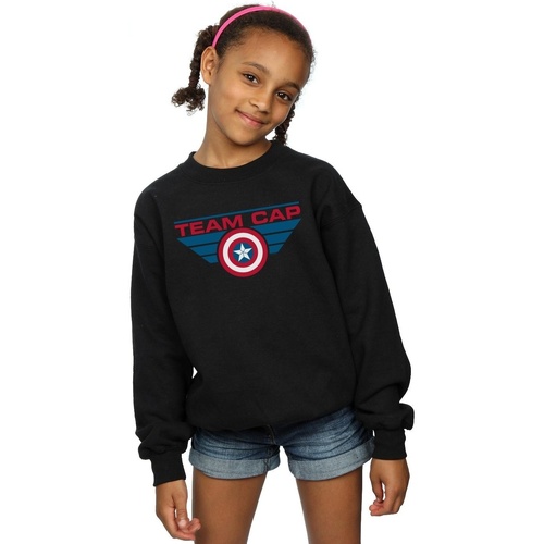 Vêtements Fille Sweats Marvel Captain America Civil War Team Cap Noir