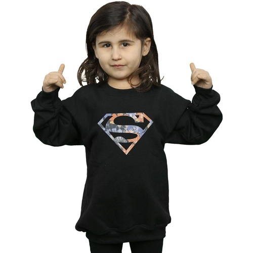 Vêtements Fille Sweats Dc Comics Superman Floral Logo 2 Noir