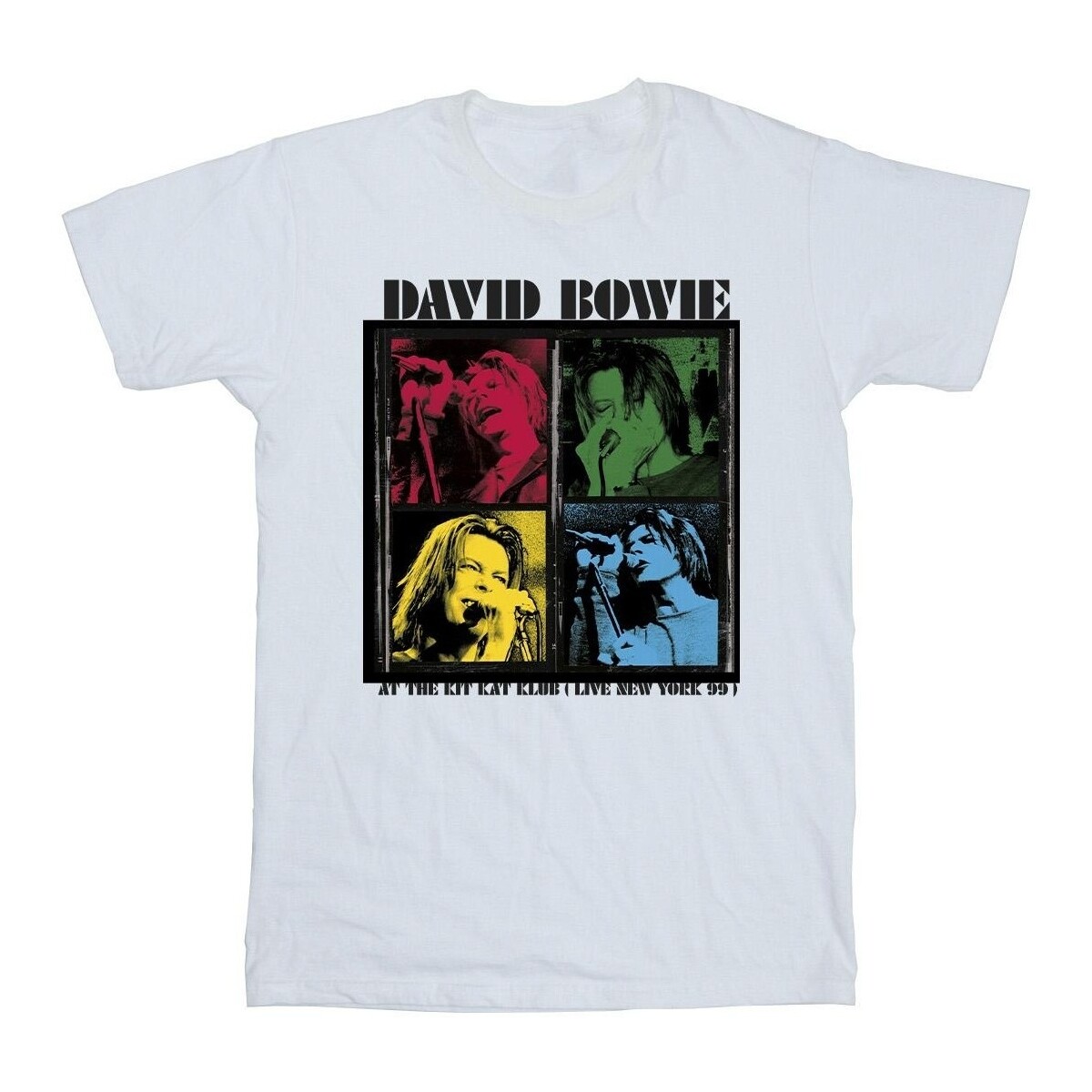 Vêtements Garçon T-shirts manches courtes David Bowie At The Kit Kat Club Pop Art Blanc