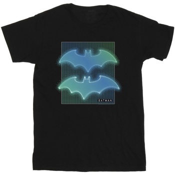 Vêtements Homme T-shirts manches longues Dc Comics Batman Grid Gradient Noir