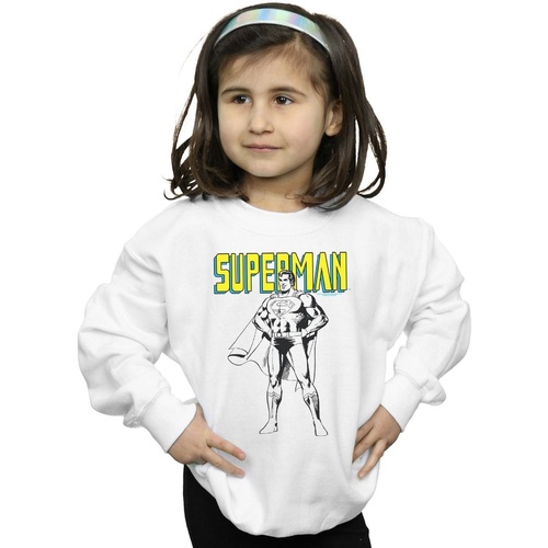 Vêtements Fille Sweats Dc Comics Superman Mono Action Pose Blanc