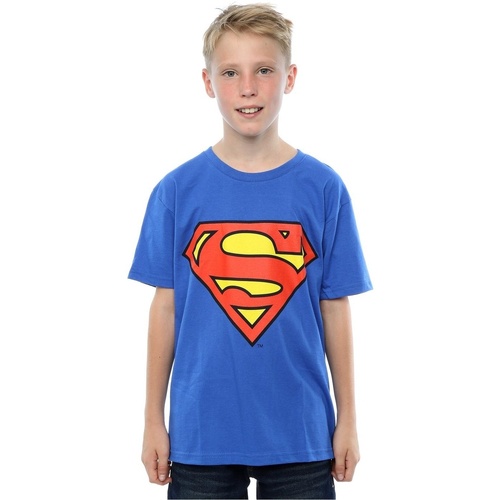 Vêtements Garçon T-shirts manches courtes Dc Comics Superman Logo Bleu
