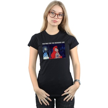 Vêtements Femme T-shirts manches longues Disney The Little Mermaid Waiting For The Weekend Noir