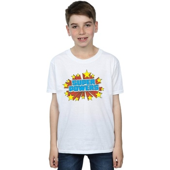 Vêtements Garçon T-shirts manches courtes Dc Comics Super Powers Logo Blanc
