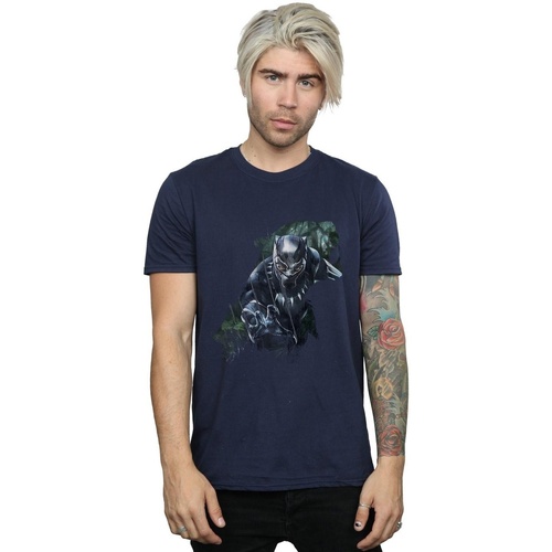 Vêtements Homme T-shirts manches longues Marvel Black Panther Wild Silhouette Bleu