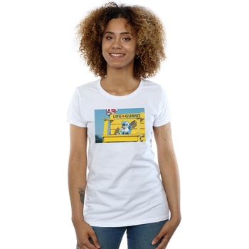 Vêtements Femme T-shirts manches longues Disney Lilo And Stitch Life Guard Blanc