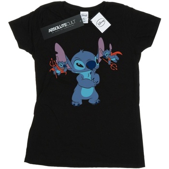 Vêtements Femme T-shirts manches longues Disney Lilo And Stitch Little Devils Noir