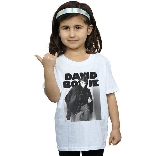 Vêtements Fille T-shirts manches longues David Bowie Jacket Photograph Blanc