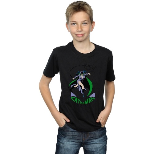 Vêtements Garçon T-shirts manches courtes Dc Comics Catwoman Whip Noir