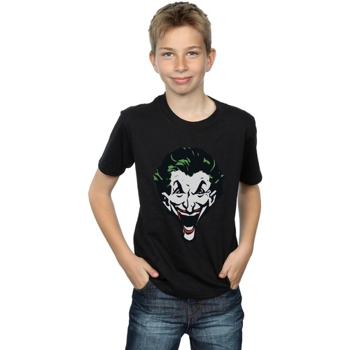 Vêtements Garçon T-shirts manches courtes Dc Comics The Joker Big Face Noir