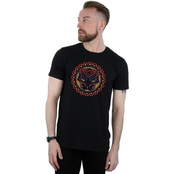 Vêtements Homme T-shirts manches longues Marvel Black Panther Tribal Panther Icon Noir