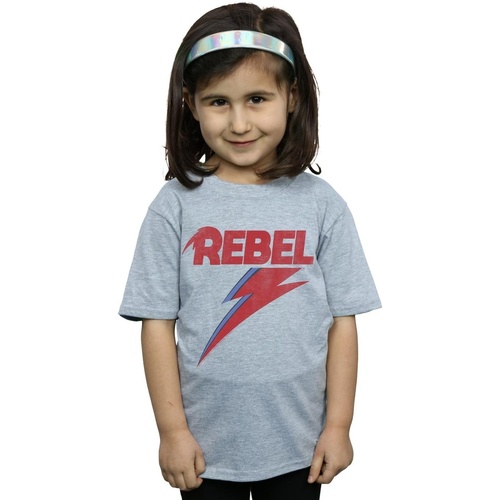 Vêtements Fille T-shirts manches longues David Bowie Distressed Rebel Gris