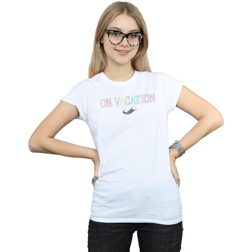 Vêtements Femme T-shirts manches longues Disney Aladdin On Vacation Blanc