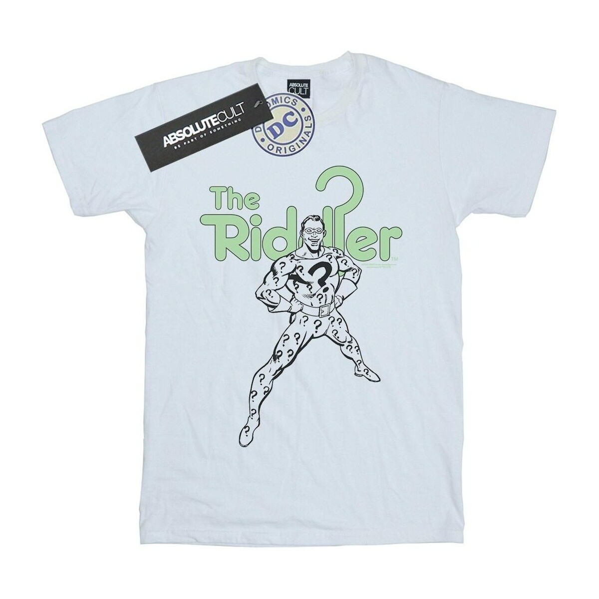 Vêtements Garçon T-shirts manches courtes Dc Comics The Riddler Mono Action Pose Blanc