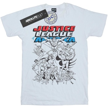 Vêtements Garçon T-shirts manches courtes Dc Comics Justice League Mono Action Pose Blanc