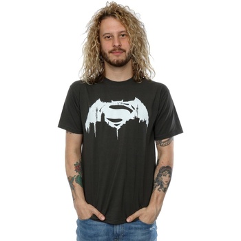 Vêtements Homme T-shirts manches longues Dc Comics Batman v Superman Beaten Logo Multicolore