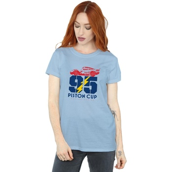 Vêtements Femme T-shirts manches longues Disney Cars Piston Cup 95 Bleu