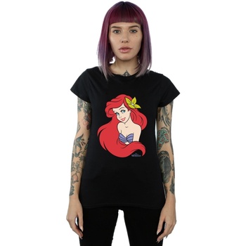 Vêtements Femme T-shirts manches longues Disney The Little Mermaid Close Up Noir