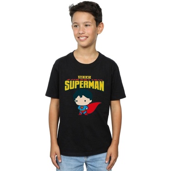 Vêtements Garçon T-shirts manches courtes Dc Comics Superman My Dad Is My Hero Noir