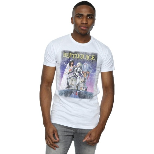 Vêtements Homme T-shirts manches longues Beetlejuice Distressed Poster Blanc