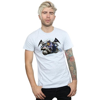 Vêtements Homme T-shirts manches longues Dc Comics Batman TV Series Bat Bike Gris