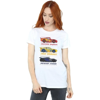 Vêtements Femme T-shirts manches longues Disney Cars Racer Profile Blanc
