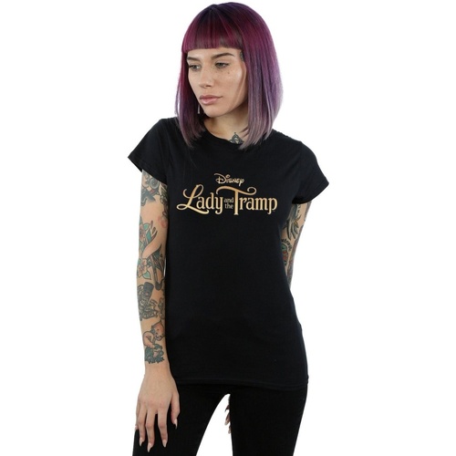 Vêtements Femme T-shirts manches longues Disney Lady And The Tramp Classic Logo Noir