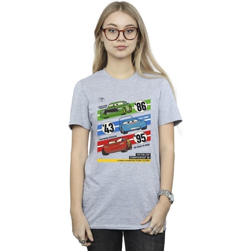 Vêtements Femme T-shirts manches longues Disney Cars Piston Cup Champions Gris