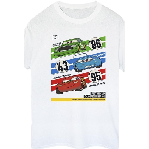 Vêtements Femme T-shirts manches longues Disney Cars Piston Cup Champions Blanc