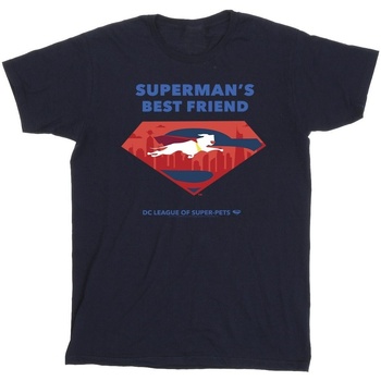 Vêtements Garçon T-shirts manches courtes Dc Comics DC League Of Super-Pets Superman's Best Friend Bleu