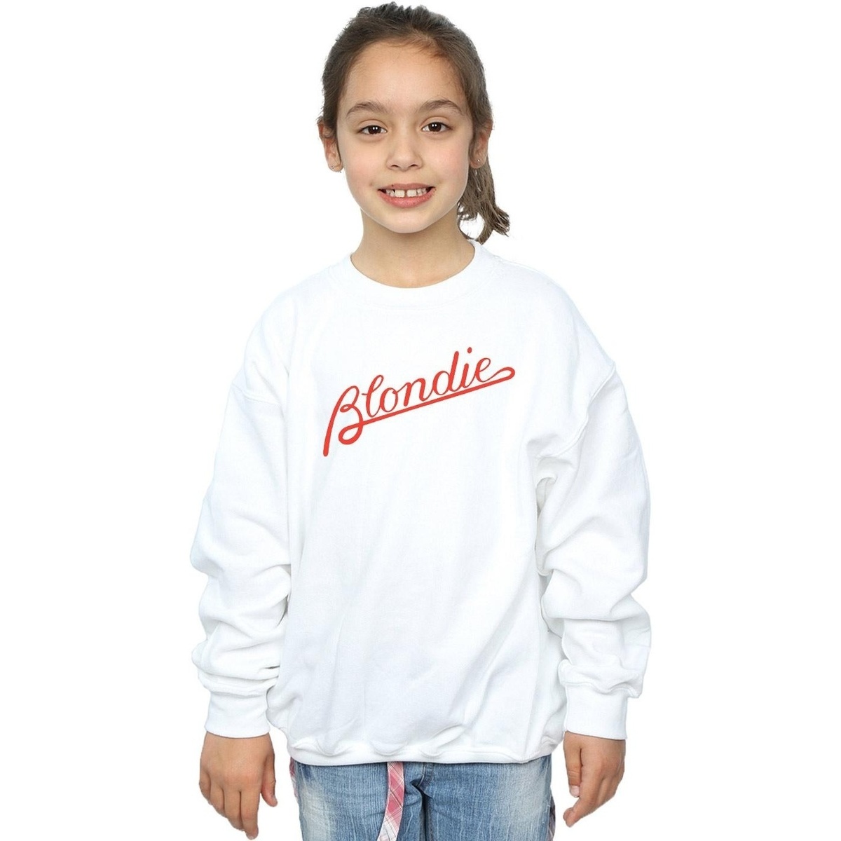 Vêtements Fille Sweats Blondie Lines Logo Blanc
