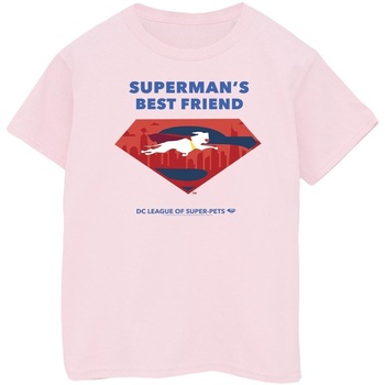 Vêtements Fille T-shirts manches longues Dc Comics DC League Of Super-Pets Superman's Best Friend Rouge