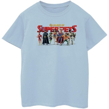 Vêtements Fille T-shirts manches longues Dc Comics DC League Of Super-Pets Group Logo Bleu