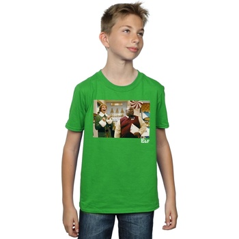 Vêtements Garçon T-shirts manches courtes Elf Christmas Store Cheer Vert