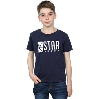 Vêtements Garçon T-shirts manches courtes Dc Comics The Flash Star Labs Bleu