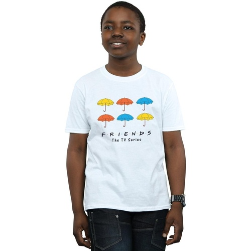 Vêtements Garçon T-shirts manches courtes Friends Coloured Umbrellas Blanc