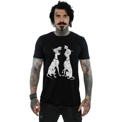 Vêtements Homme T-shirts manches longues Disney 101 Dalmatians Family Noir