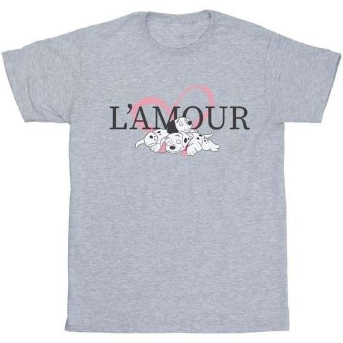 Vêtements Femme T-shirts manches longues Disney 101 Dalmatians L'Amour Gris