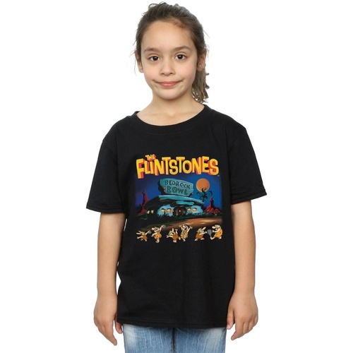 Vêtements Fille T-shirts manches longues The Flintstones Champions Of Bedrock Bowl Noir